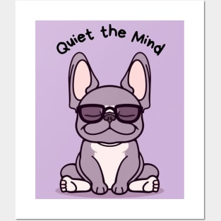 Kawaii Cute Yoga Meditating bullgod Posters and Art